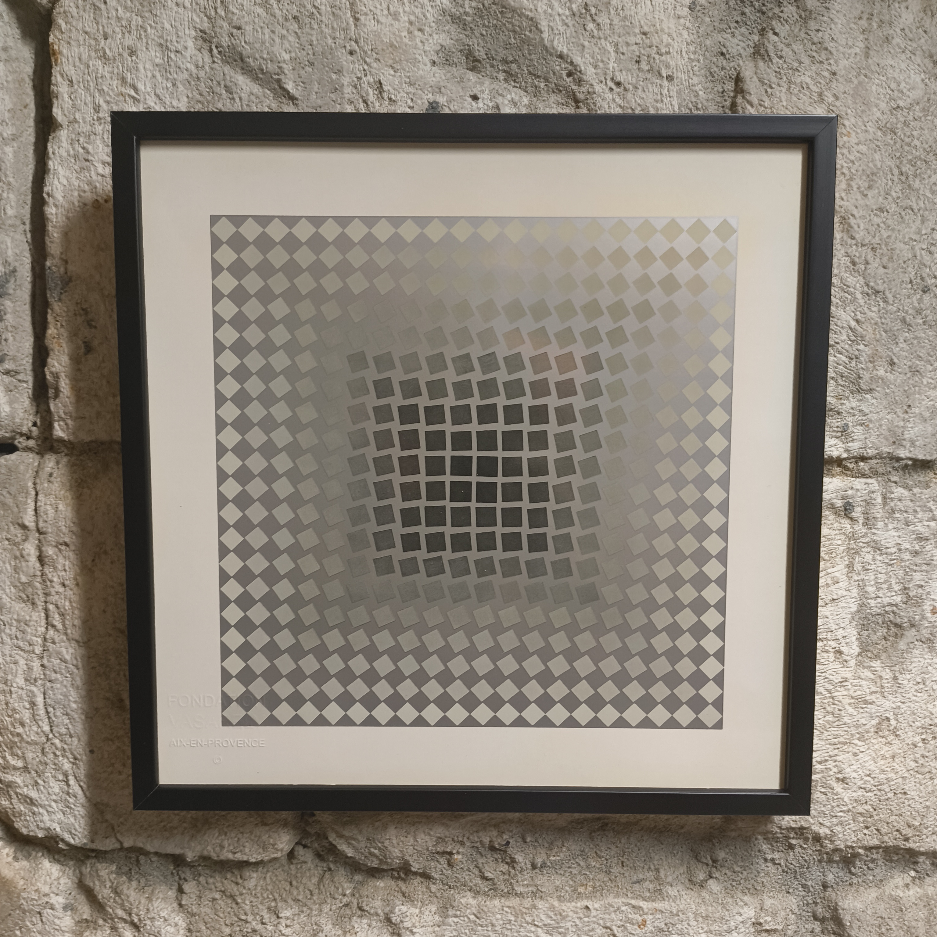 Victor Vasarely (1906-1997). Lithographie. 27 x 27 cm. Timbre à sec "Fondation Vasarely Aix en Provence".