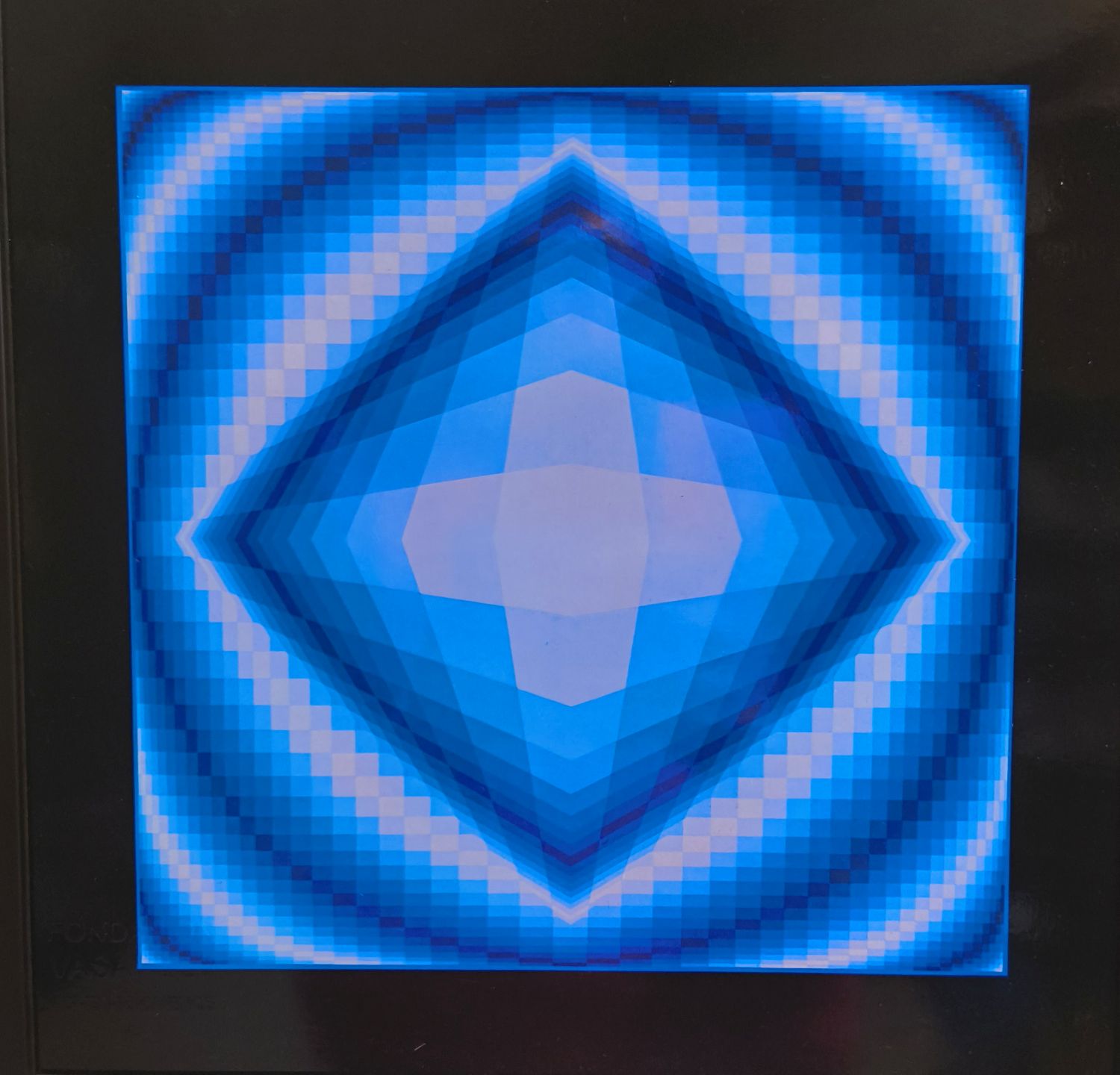 Victor Vasarely (1906-1997). Lithographie. 27 x 27 cm. Timbre à sec "Fondation Vasarely Aix en Provence".