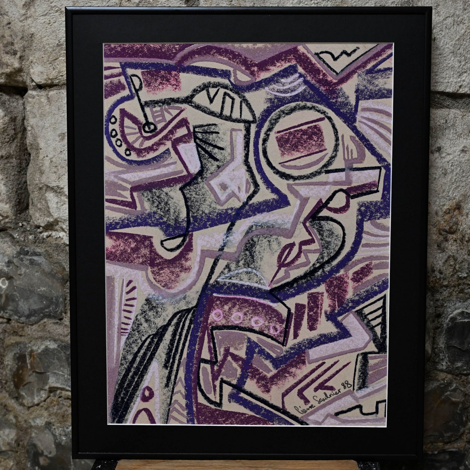 Pierre Saulnier (né en 1952). Pastel sur papier. 29 x 39 cm