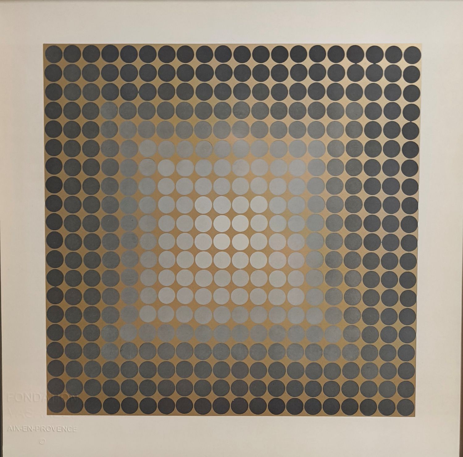 Victor Vasarely (1906-1997). Lithographie. 27 x 27 cm. Timbre à sec "Fondation Vasarely Aix en Provence".