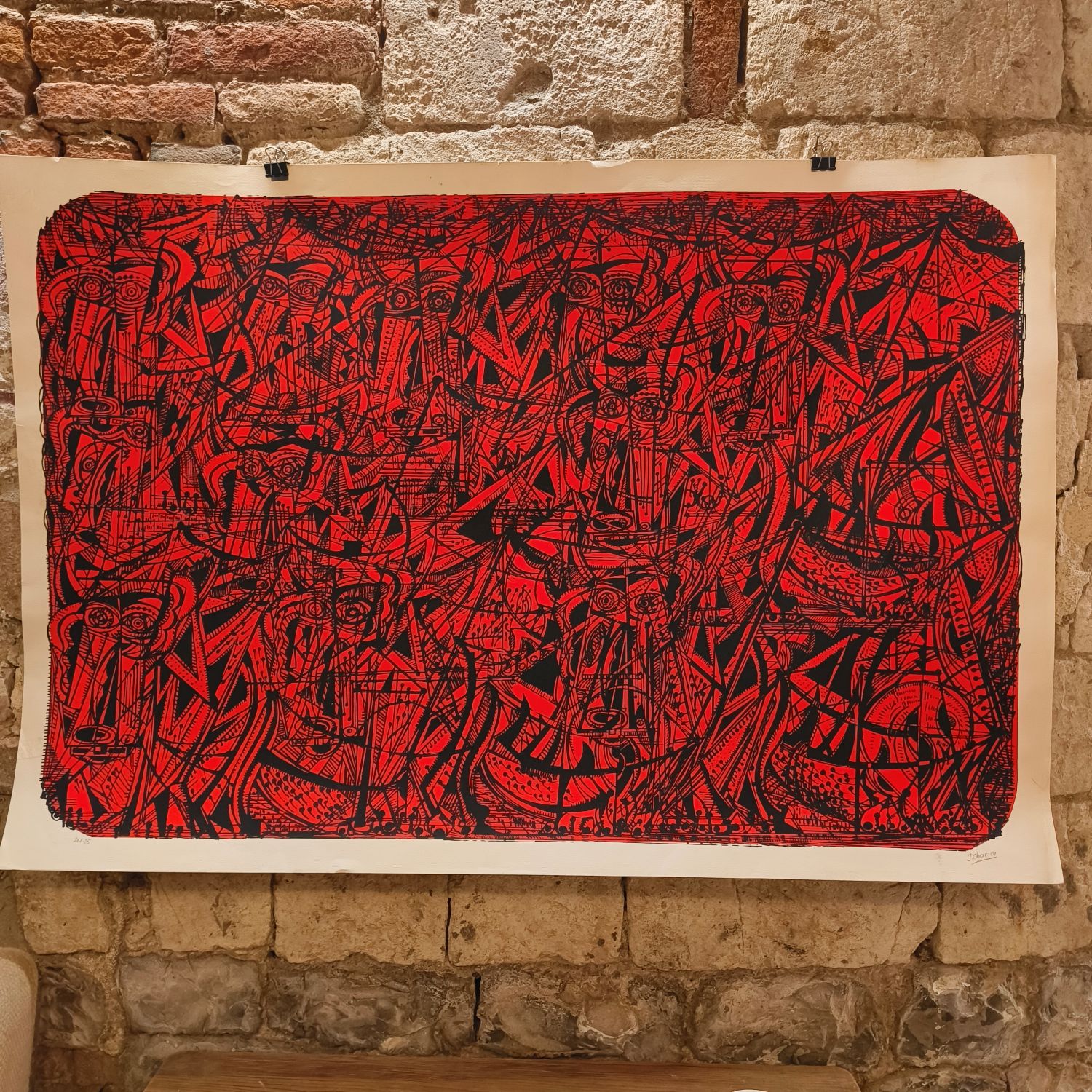 Joseph Chacron. Lithographie. 45,2 x 110 cm.