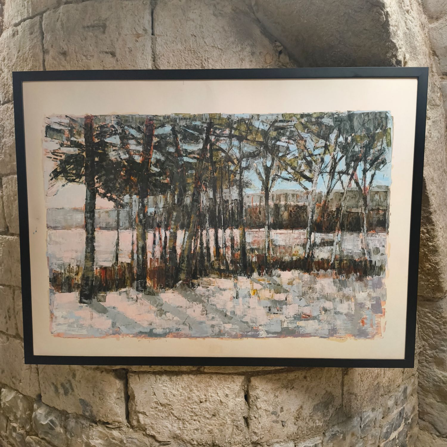 Pierre Fiernet (1925-1996). Huile sur carton. 73 x 100 cm.