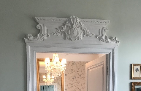 Fronton de porte FR115 - 115 cm x 33 cm (plâtre céramique)