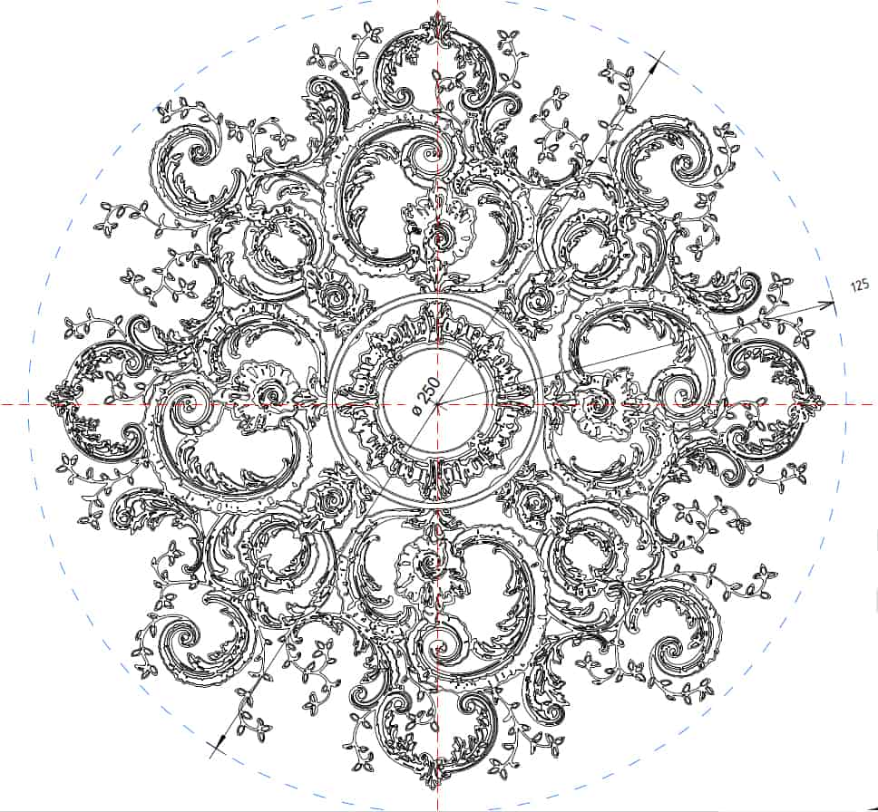 PROMO ! -20% ! Très grande rosace R250 - diamètre 250 cm