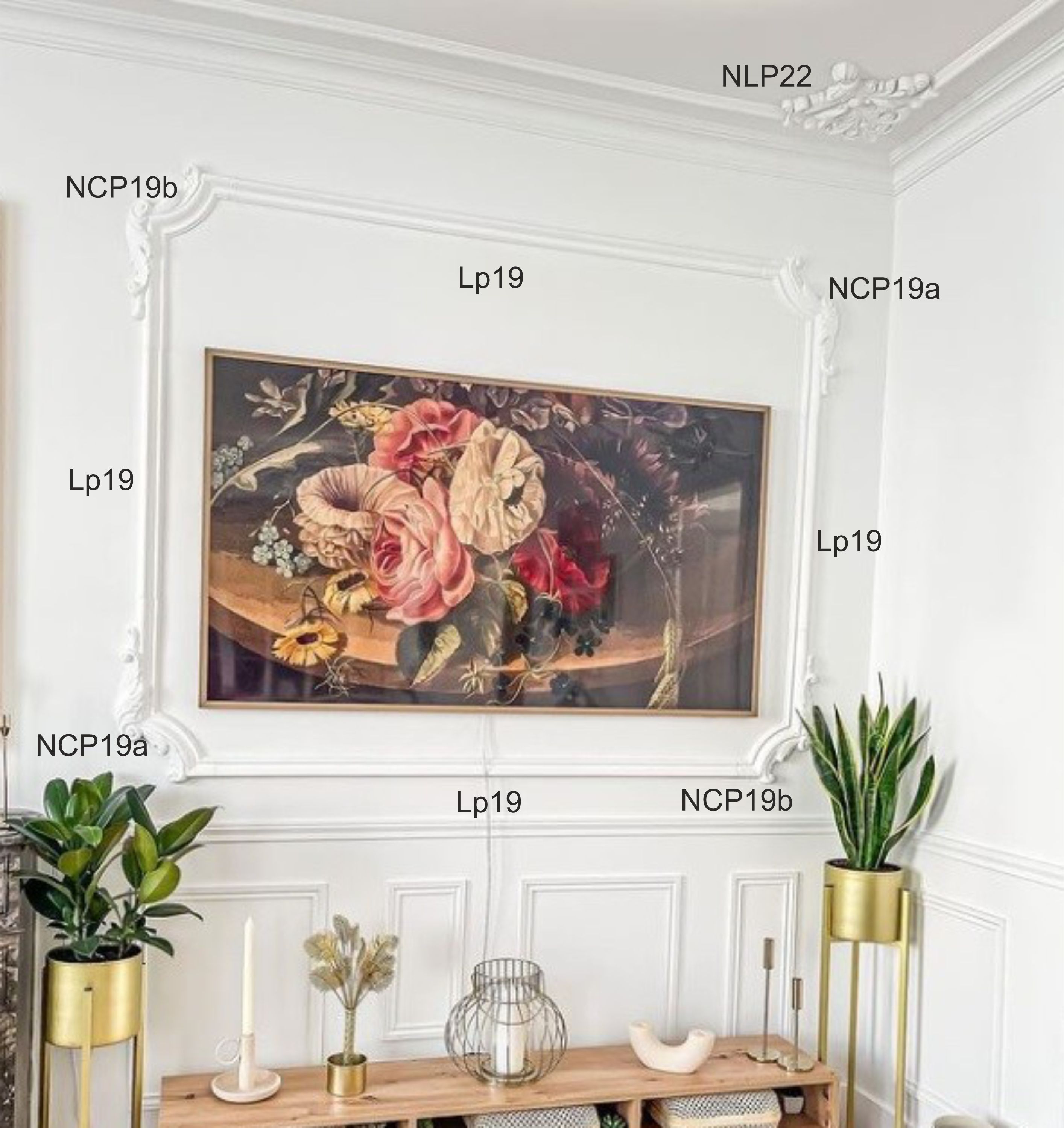 Moulure staff Réf.: LP19 - Prix : 15,50 € / ml