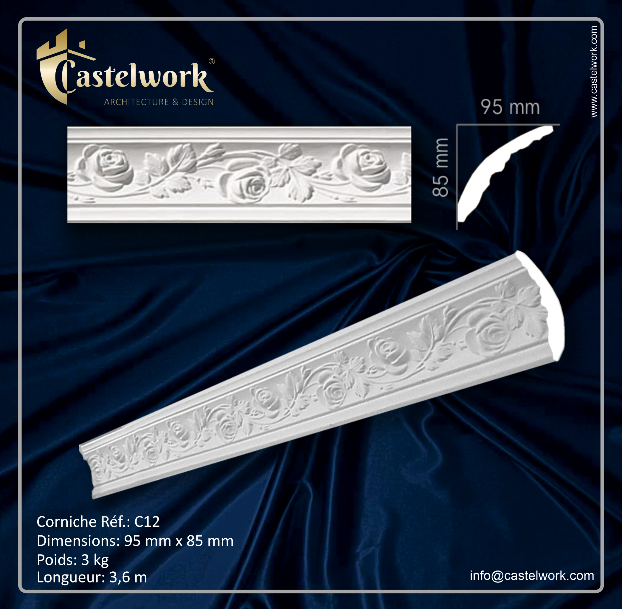 Corniche C12 - Prix : 22,50 € / ml