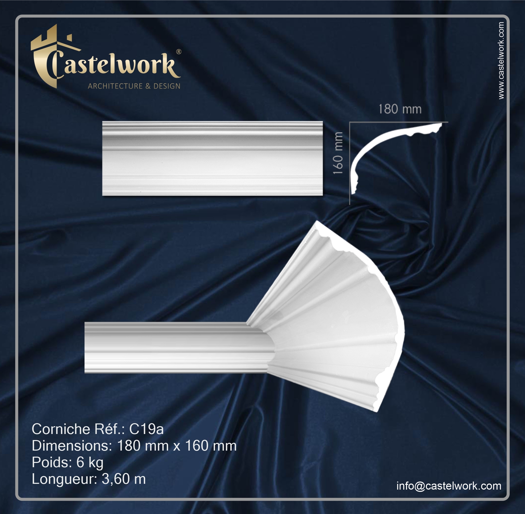 Corniche C19a - prix : 43 € / ml