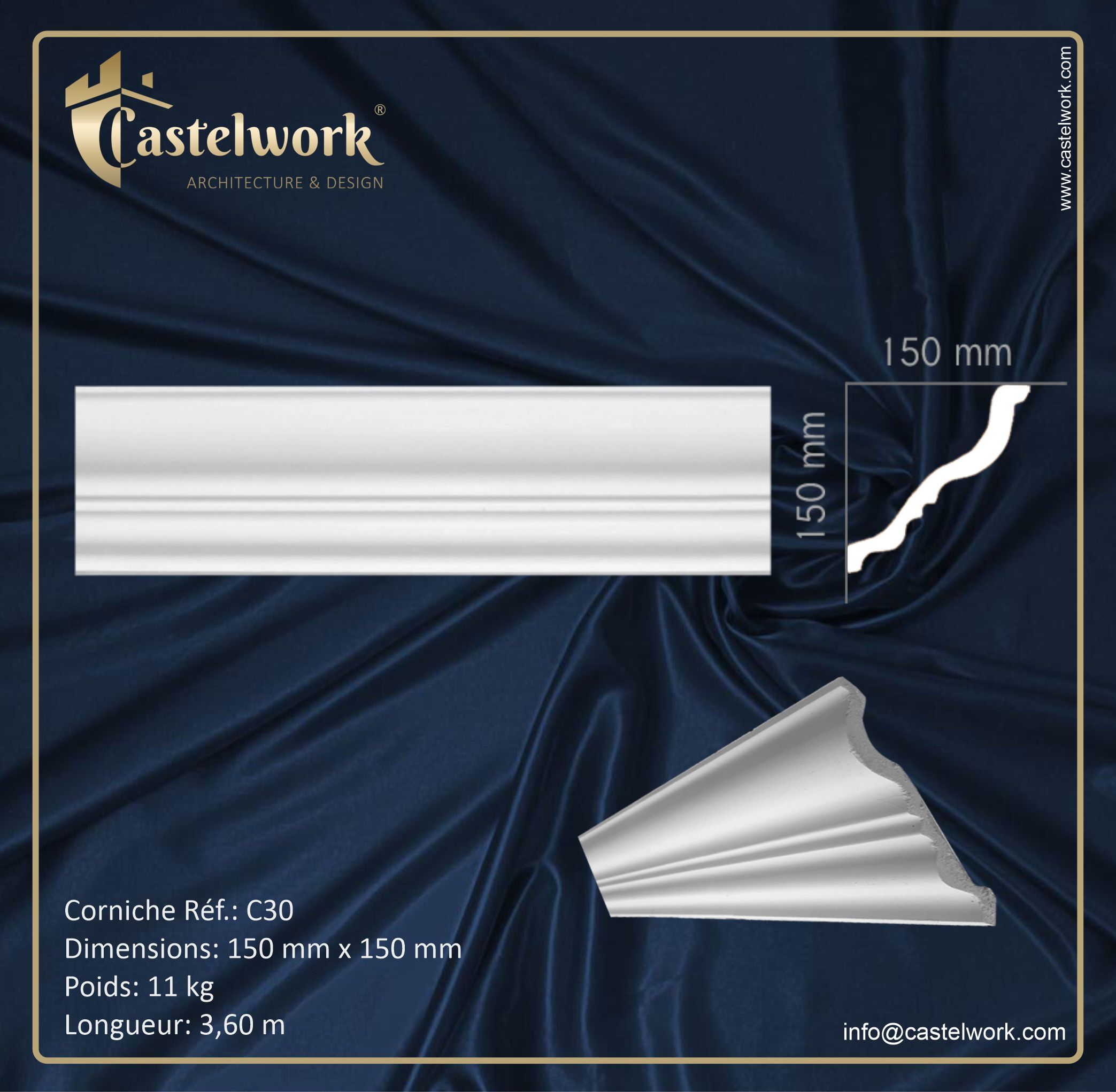 Corniche C30 - Prix : 34 € / ml