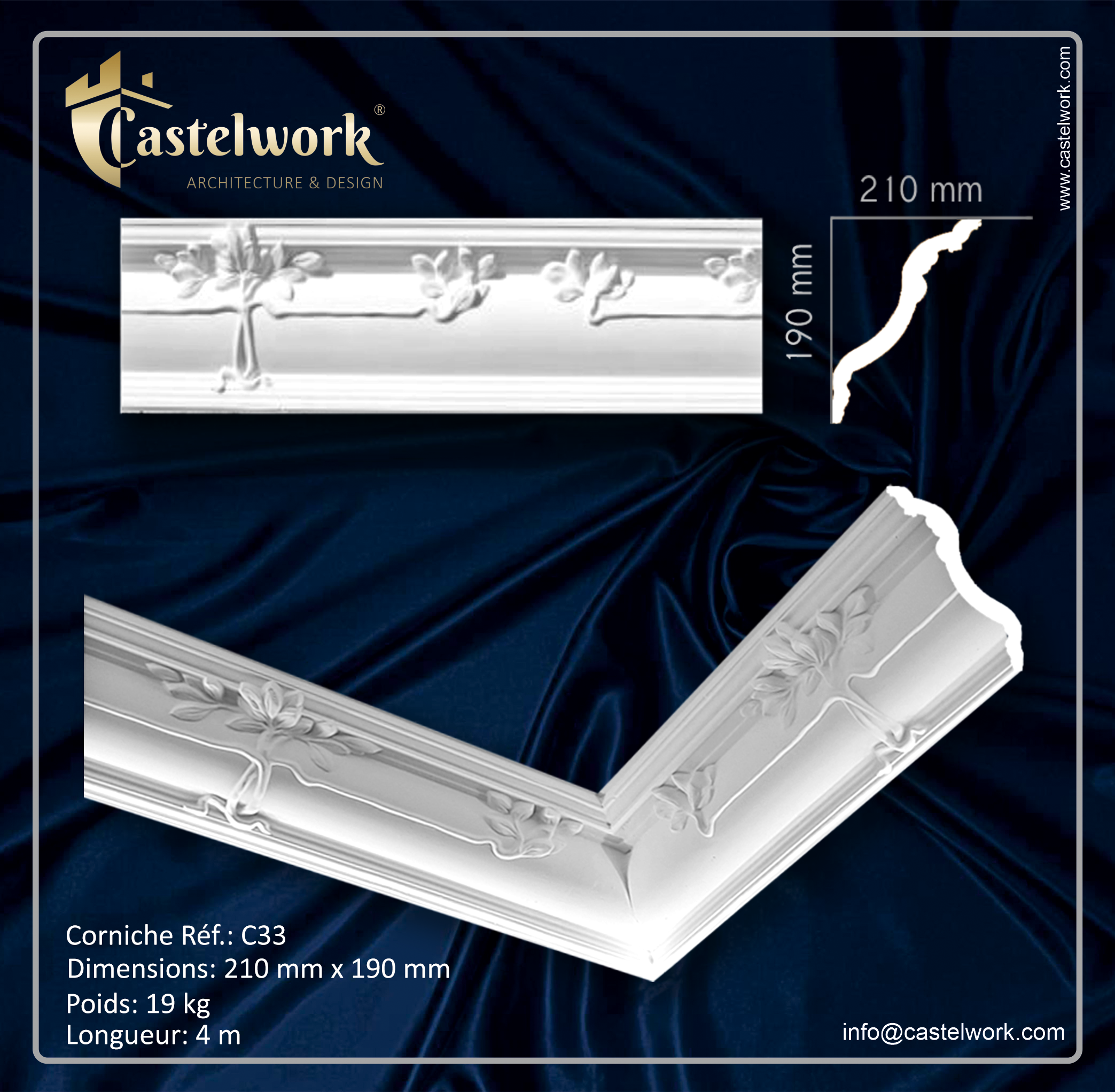 Corniche C33 - Prix : 38 € / ml