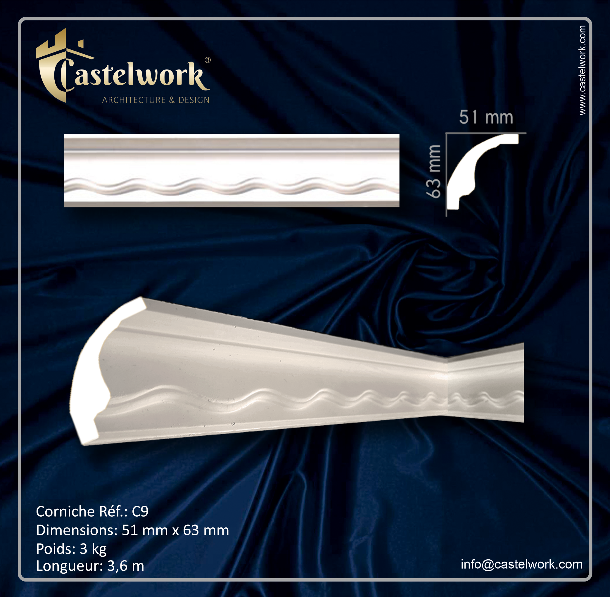 Corniche C9 - Prix : 16,50 € / ml