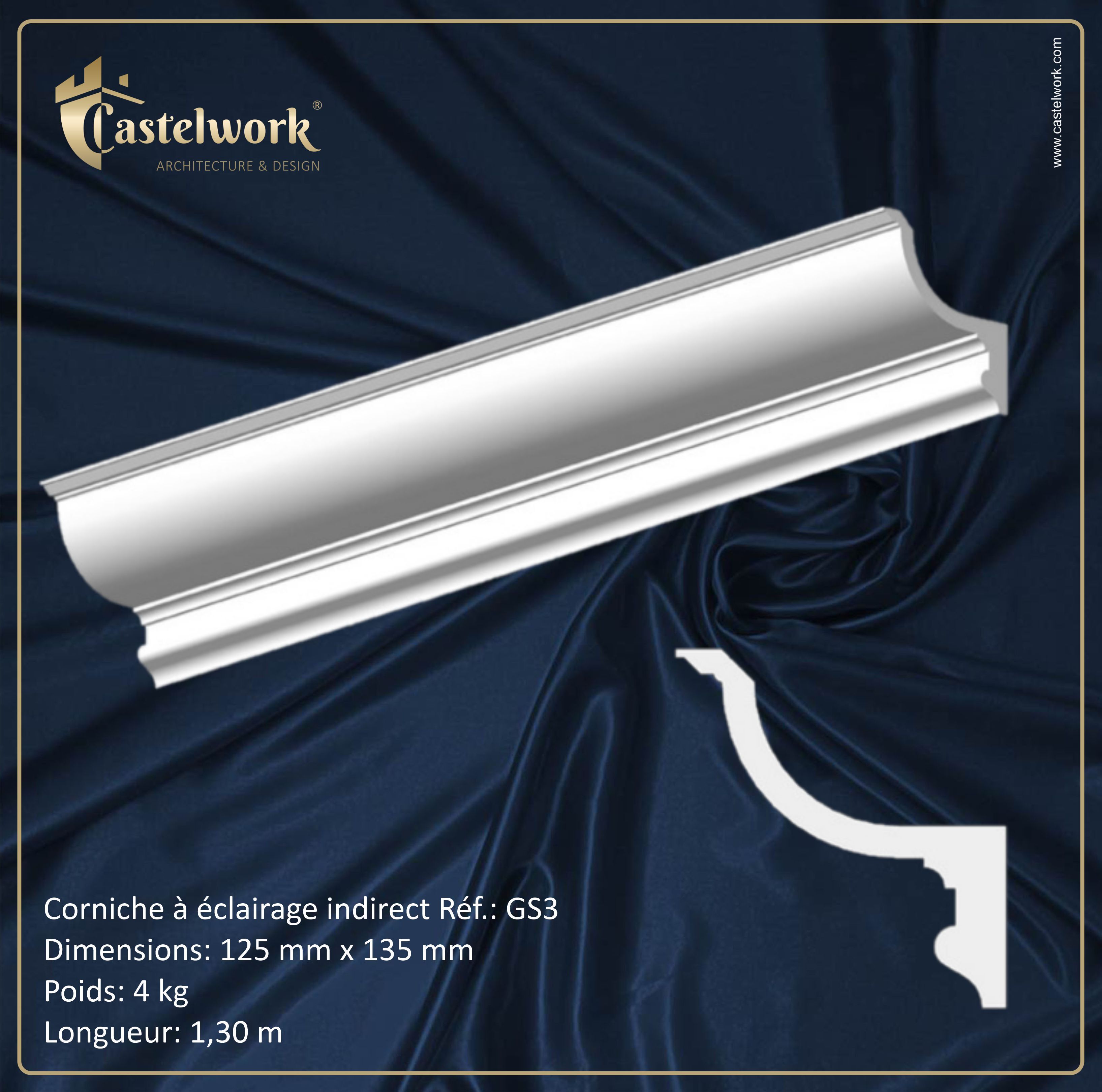Corniche GS3 - prix : 29 € / ml