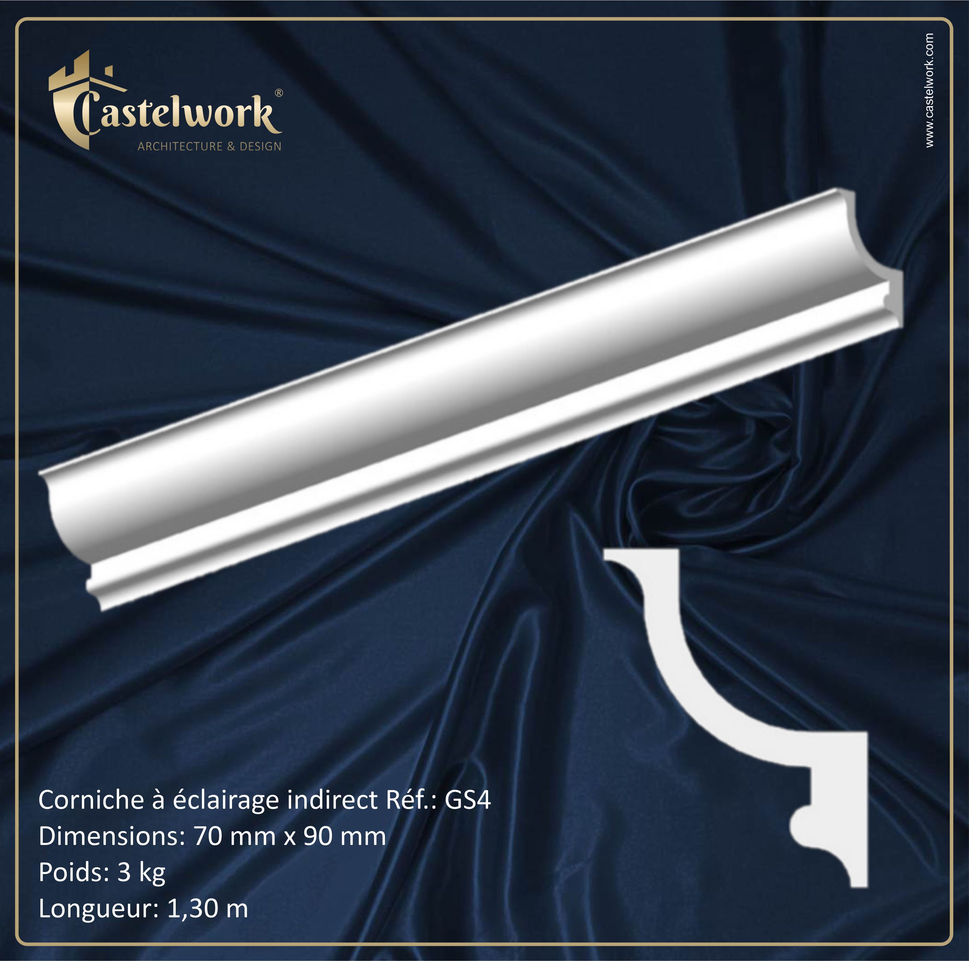 Corniche GS4 - prix : 28 € / ml
