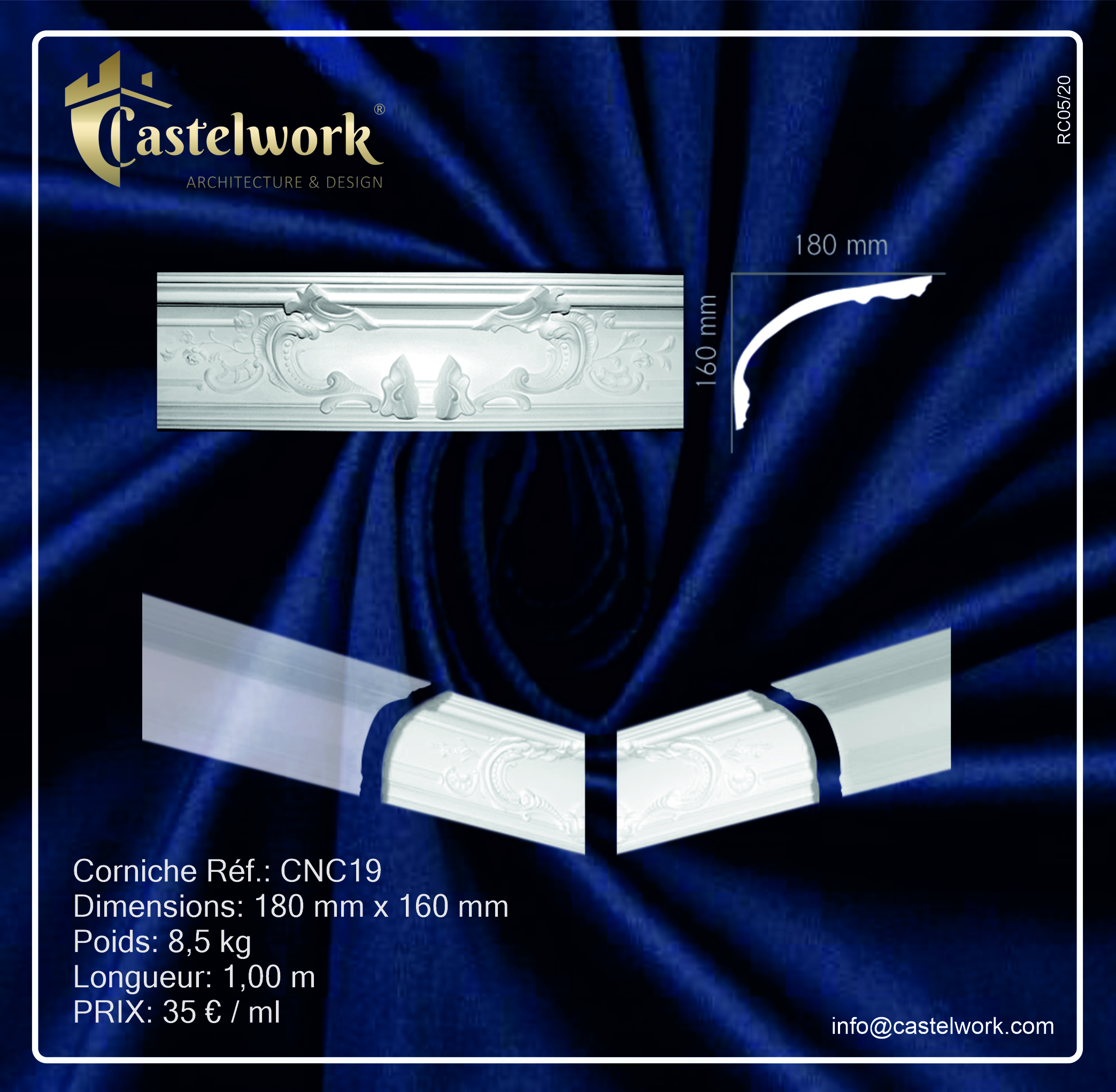 Corniche NC19 - Prix PROMO : 55 € / m