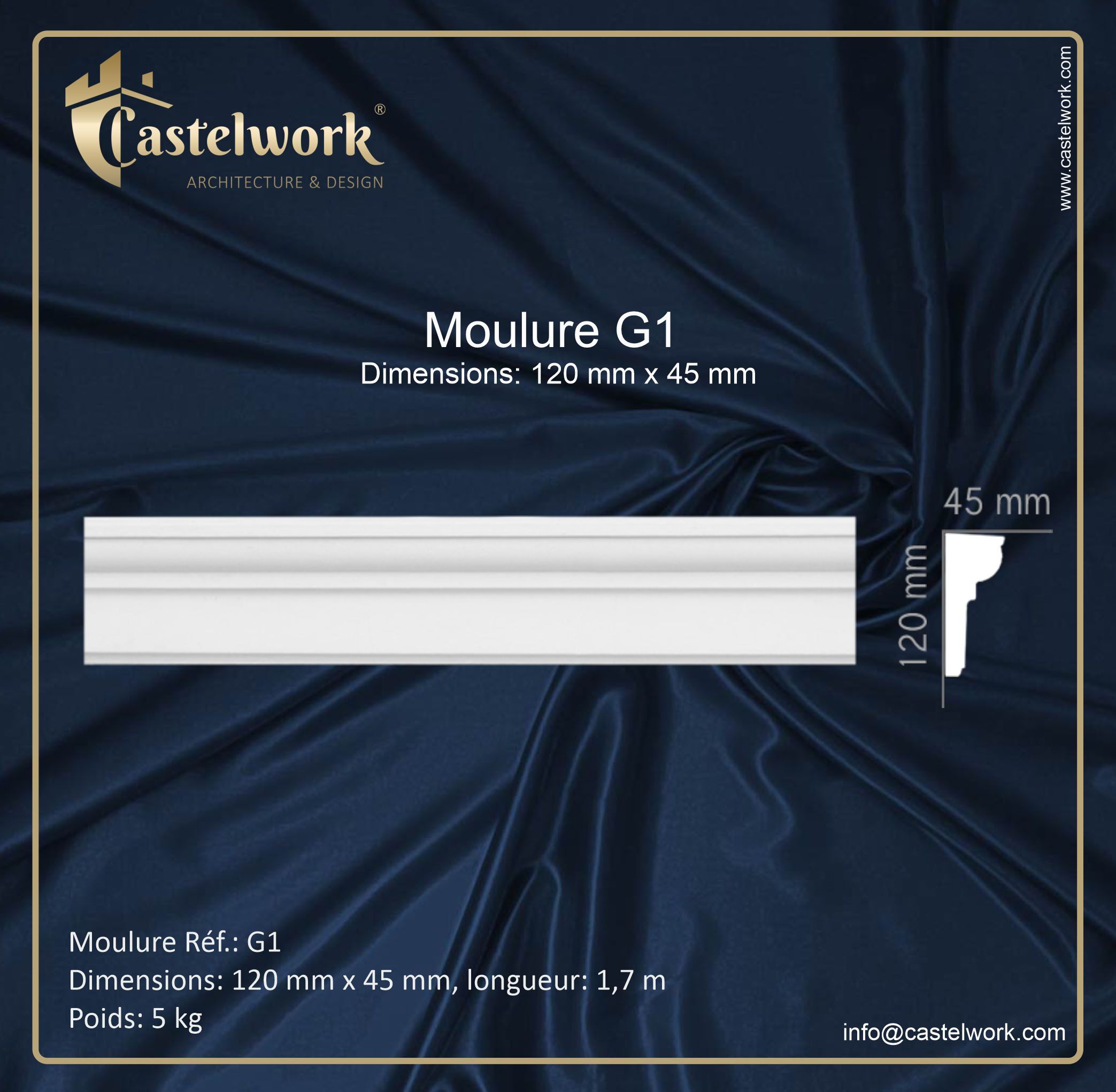 Moulure G1 - Prix 24 € / ml