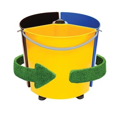 Besisukanti 3 skyrių šiukšliadėžė rūšiavimui