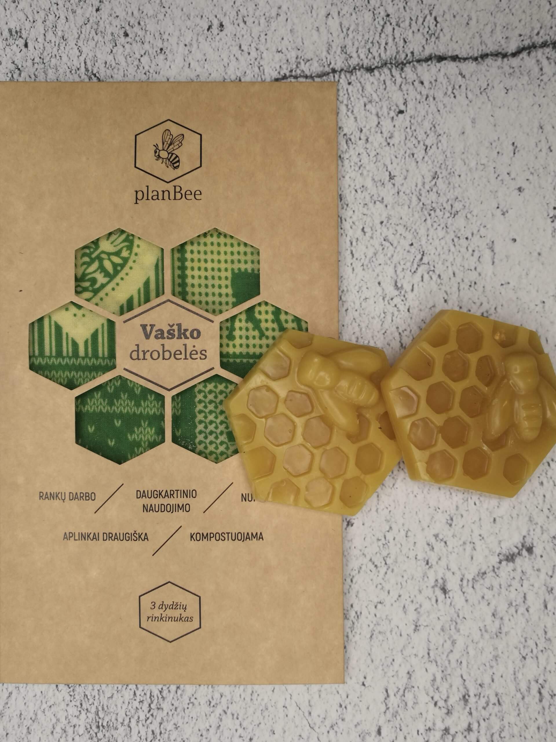 Vaško ir pušų sakų gabalėlis, skirtas atnaujinti senas drobeles