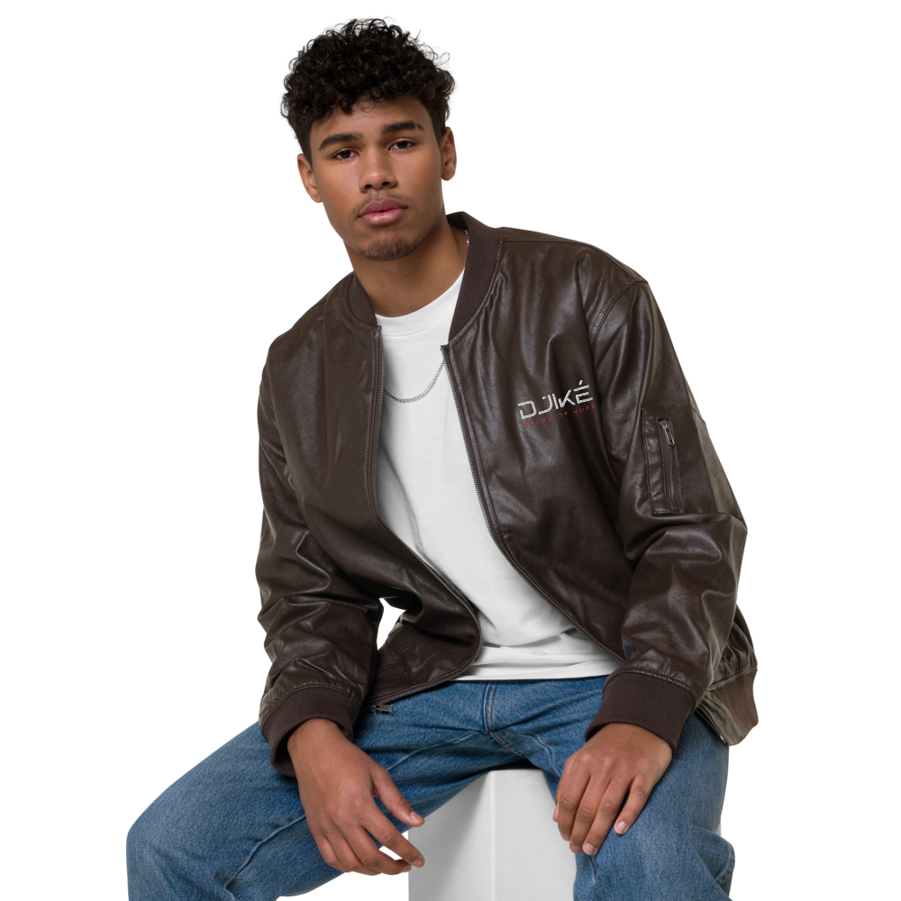 Veste Bomber en simili cuir unisex