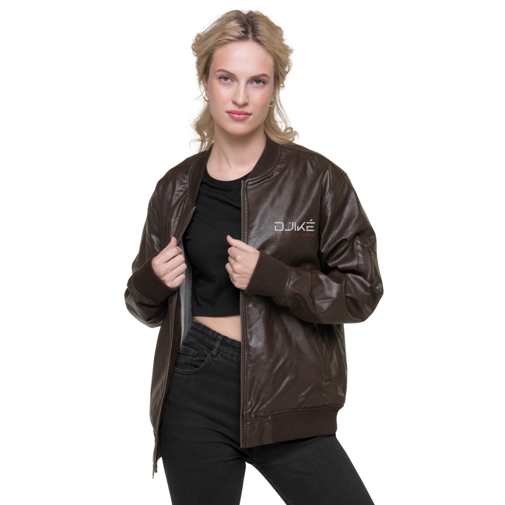 Veste Bomber en simili cuir unisex