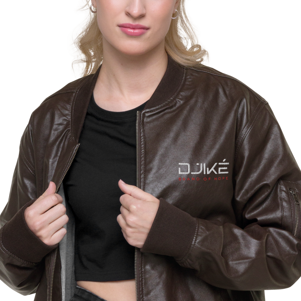 Veste Bomber en simili cuir unisex