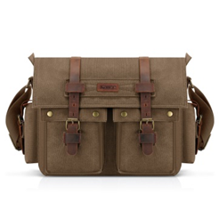 Vintage Canvas Messenger Bag with Adjustable Strap