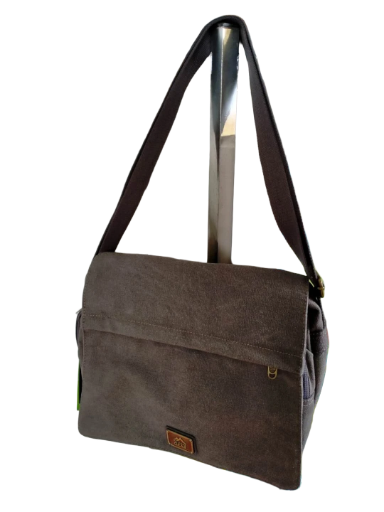 Brown Shoulder Bag  Large Messenger Bag for College Students