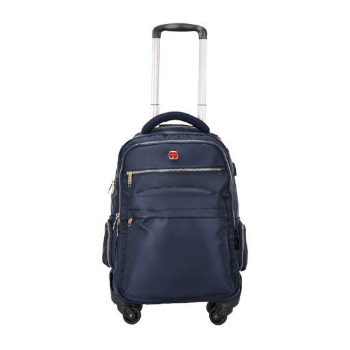 Large-Capacity Waterproof Rolling Backpack for Men and Women