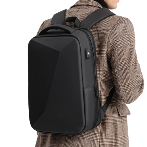 Amazon hot selling custom logo Modern Black Backpack 