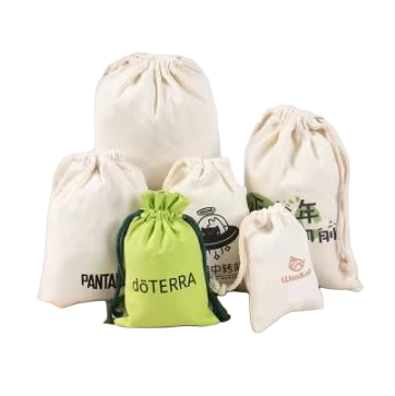 Customizable Drawstring Bags Custom Recycled Canvas Tote Bags for Eco-Conscious Brands