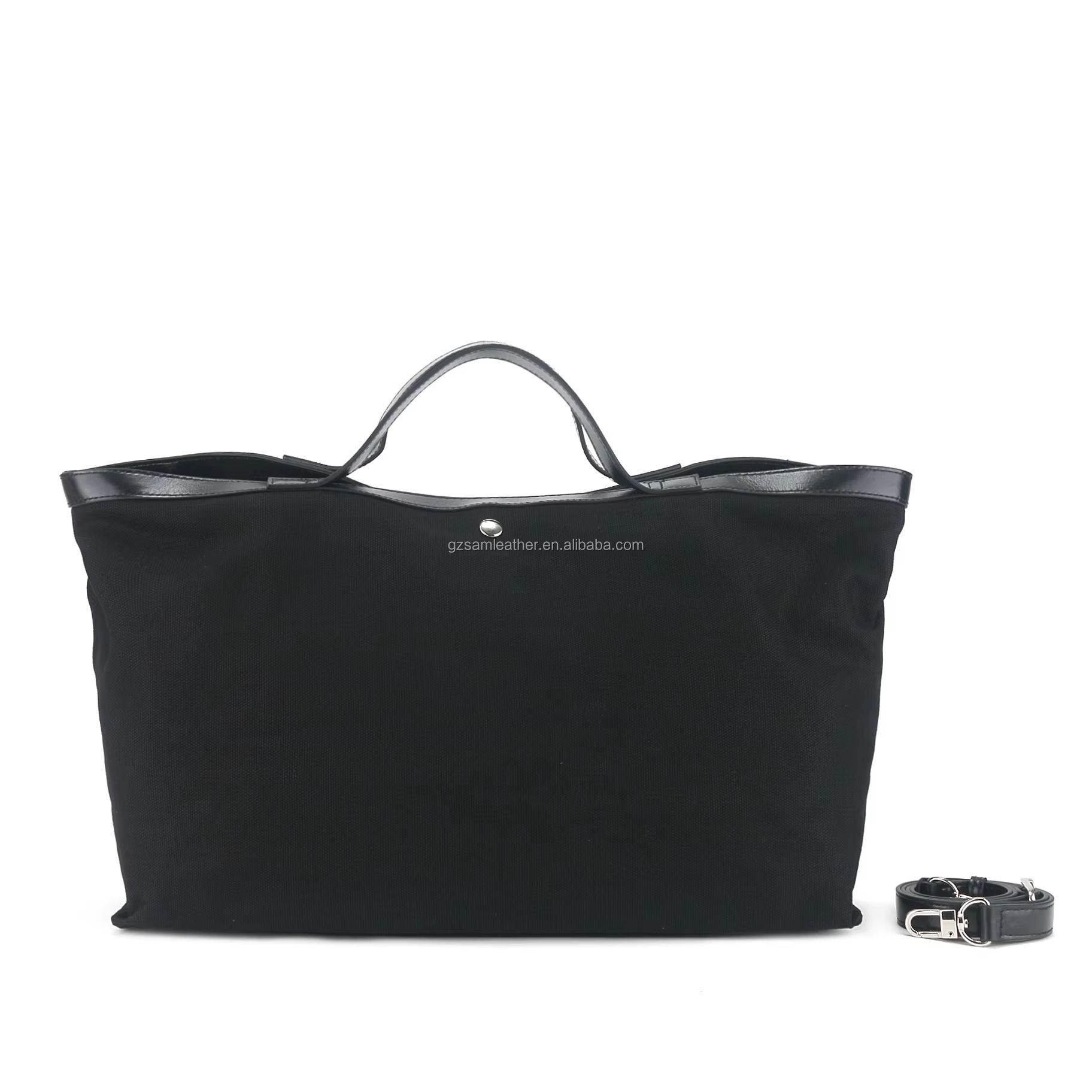 Black Canvas Tote Bag