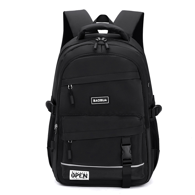 multi-layer compartments stylish black laptop backpack designed for versatility and durability