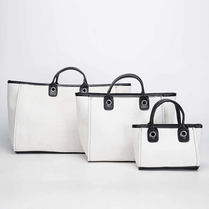 Classic Canvas Tote Bag Set