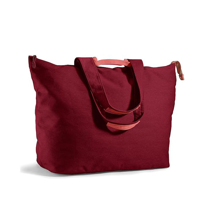 Burgundy Canvas Tote Bag