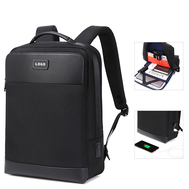 Modern Business Computer Waterproof Laptop Backpack with USB Charging with Large Storage for Travel 