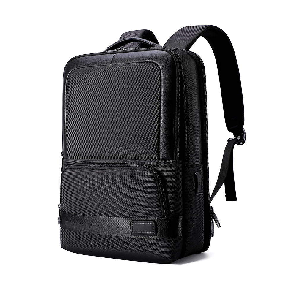 Men Fashion External Frame Backpack Polyester USB Charging Laptop Compartment Waterproof Travel Office Daily College Bag Below 24L