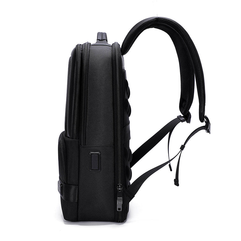 Men Fashion External Frame Backpack Polyester USB Charging Laptop Compartment Waterproof Travel Office Daily College Bag Below 24L