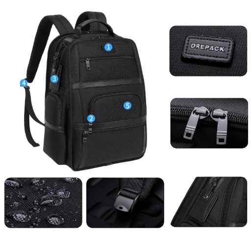 Stylish Business Laptop Backpack for Women with Multiple Compartments