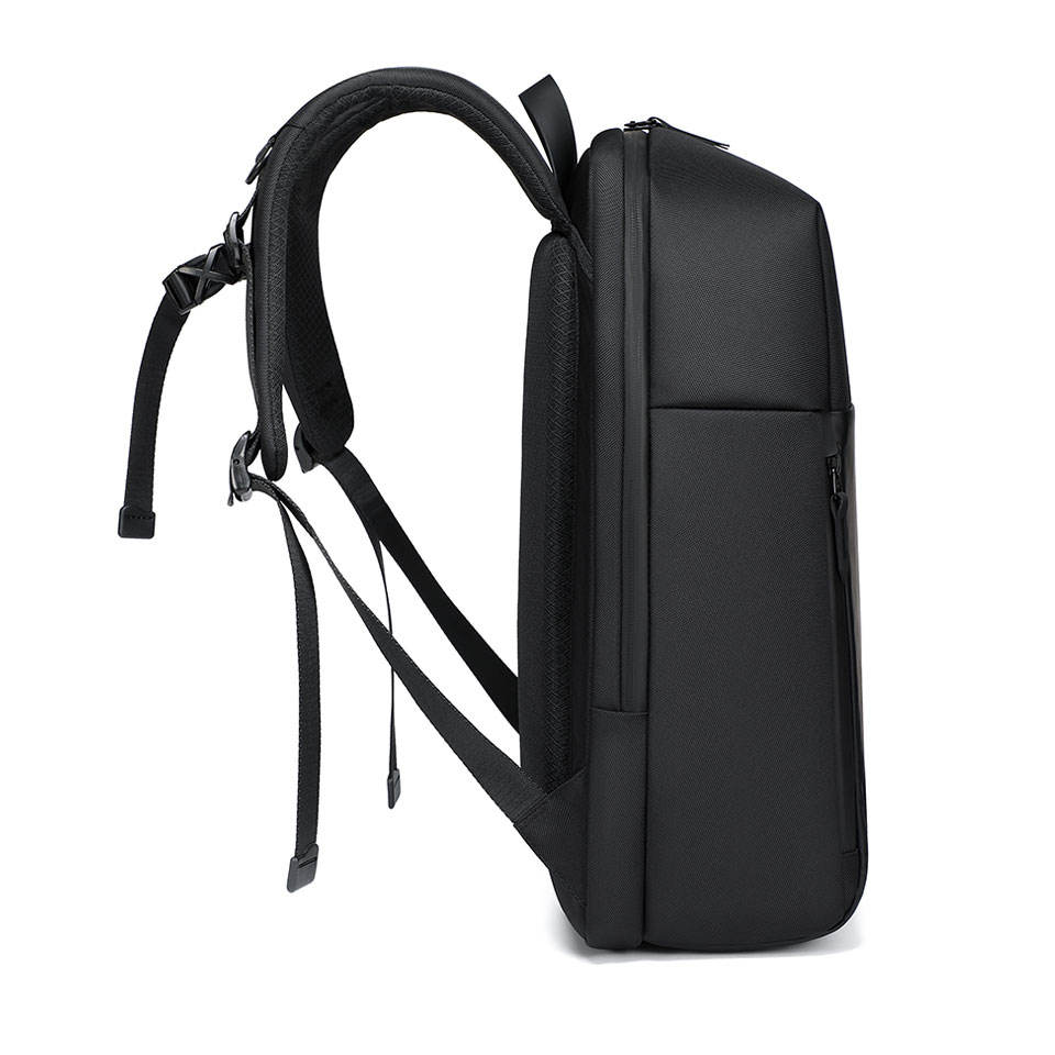 Business Laptop Backpack with Waterproof Fabric and Breathable Back Panel