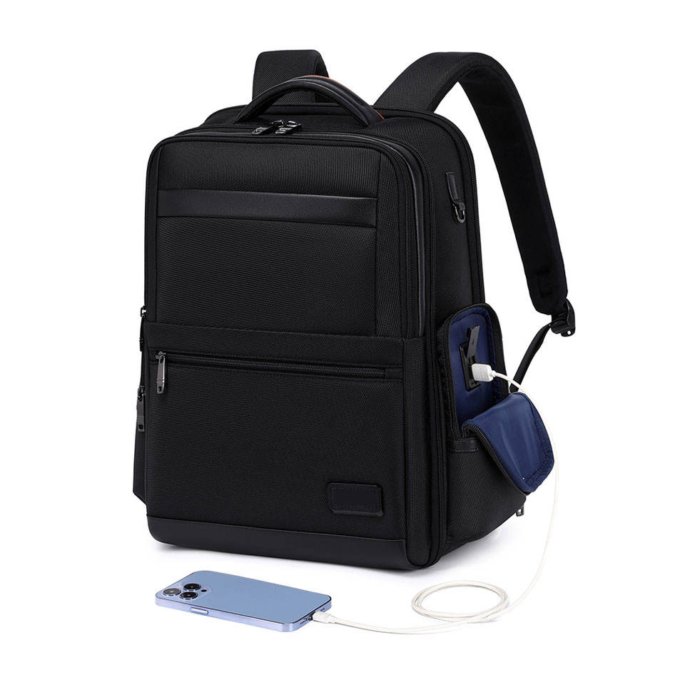  Custom logo with small batch Fit 16 Inch Laptop Usb Cable Waterproof Mens Business Laptop Bagpack 