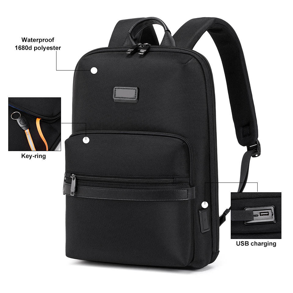 Lightweight Business Backpack for Professionals with Slim Laptop Sleeve