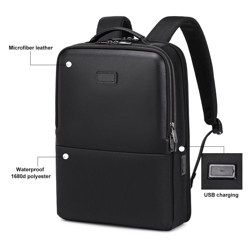 High End Business Laptop Backpack with Durable Zippers and Comfortable Fit