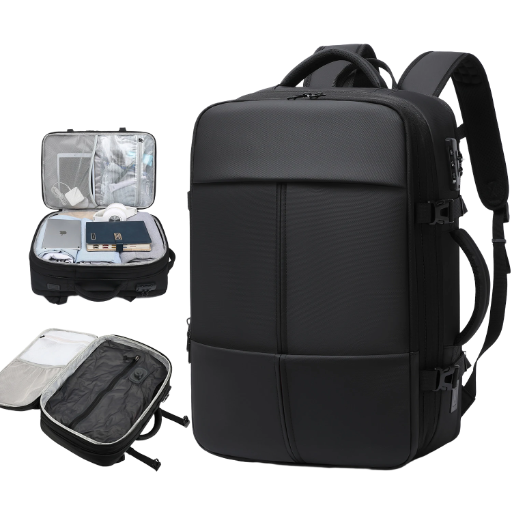 60L spaciou Vacuum Compression Backpack with water-resistant materials