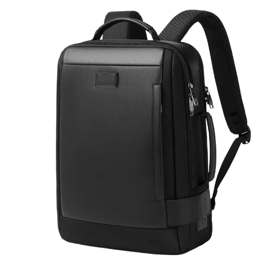 Men Fashion External Frame Backpack Microfiber Leather USB Charging Laptop Compartment Waterproof Travel Office College Bag Below 24L