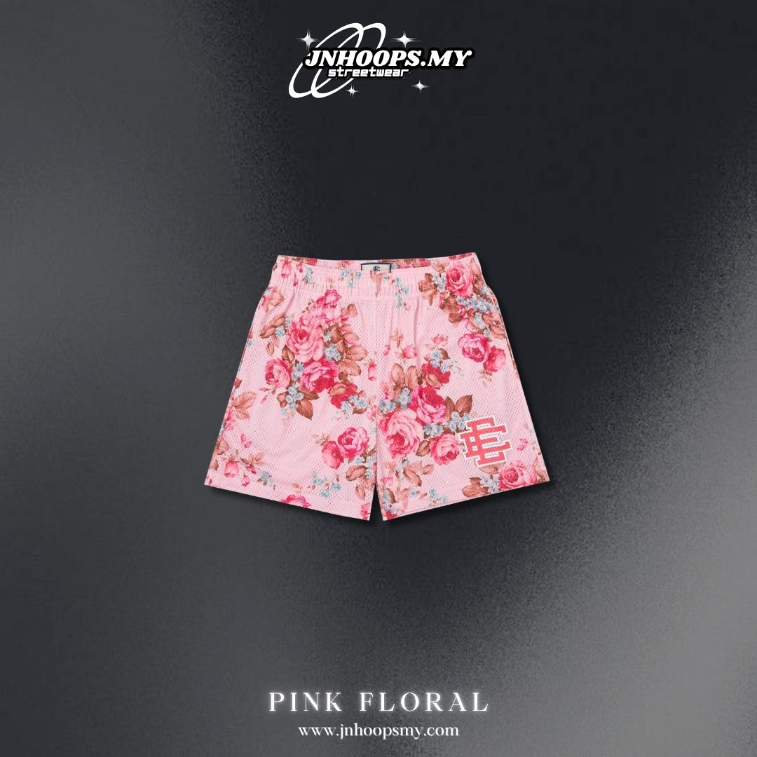 Pink Floral Shorts