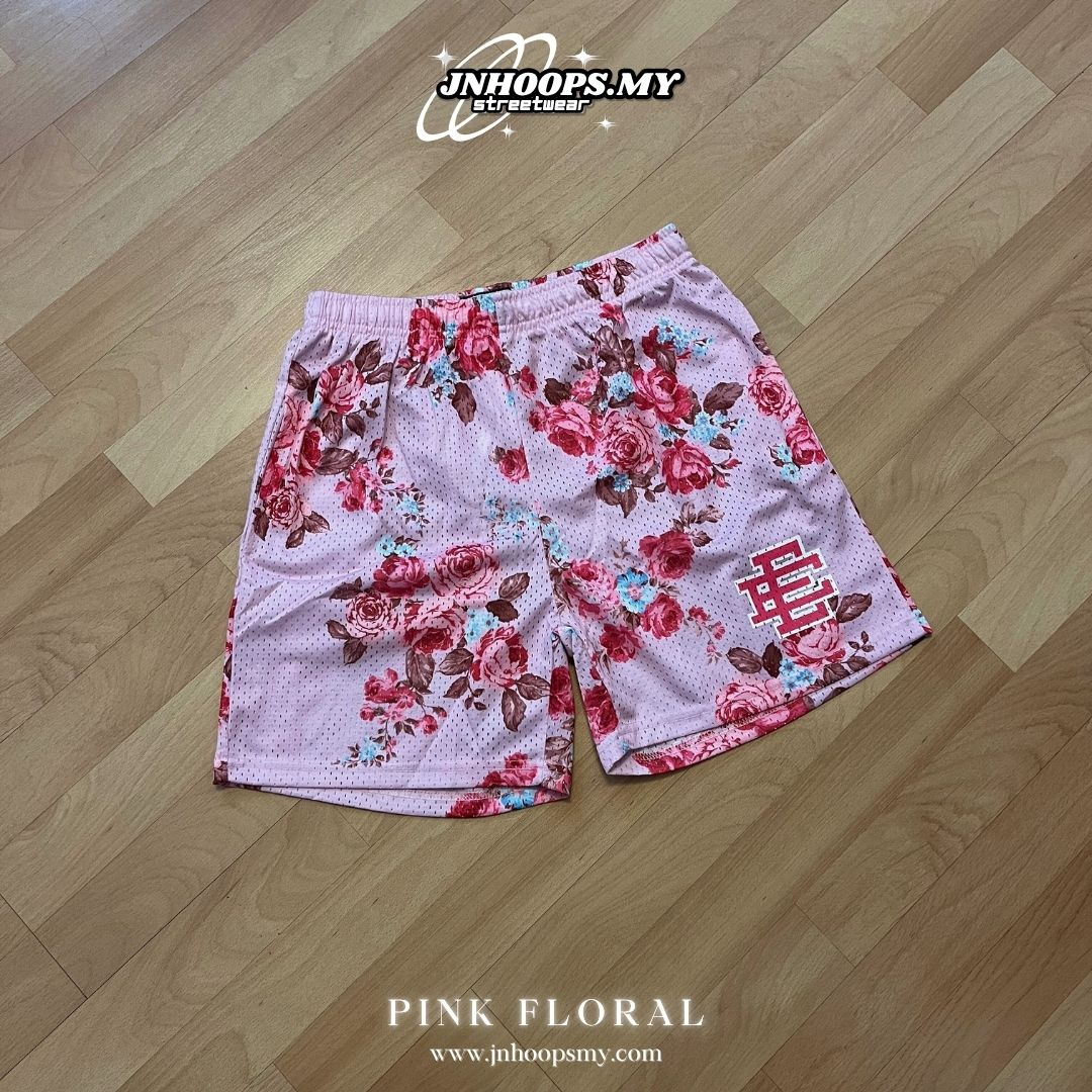 Pink Floral Shorts