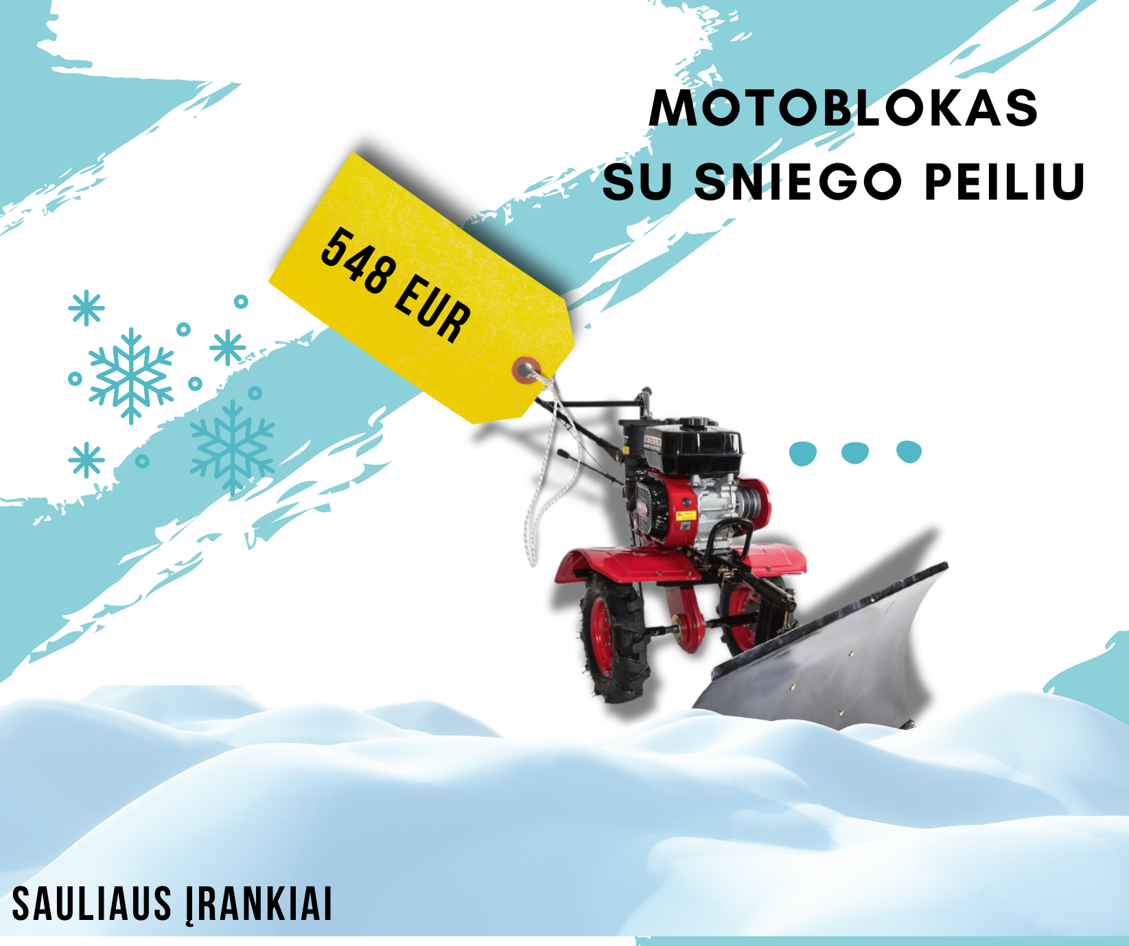 Kultivatorius-motoblokas+sniego Peilis