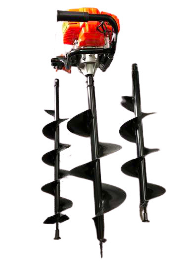 Benzininis žemės grąžtas + 3 gražtai