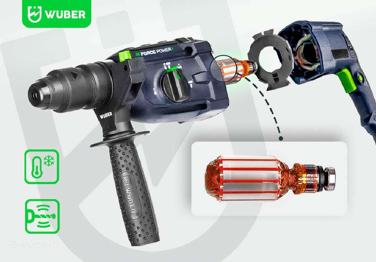 2500 W „wuber“ smūginis gręžtuvas perforatorius