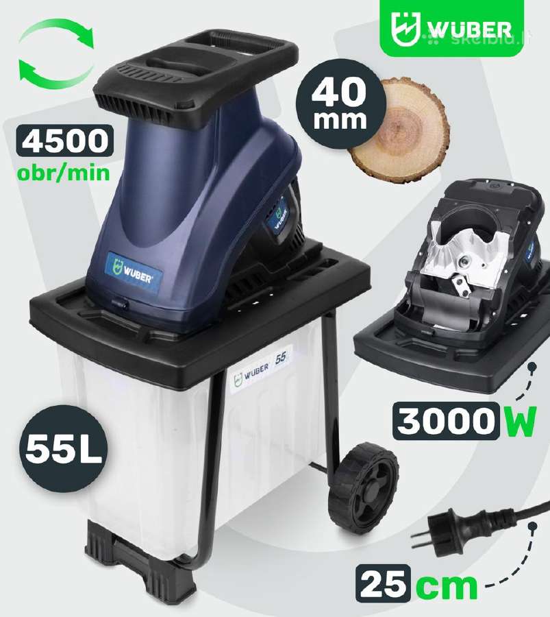 Wuber 3000w šakų smulkintuvas
