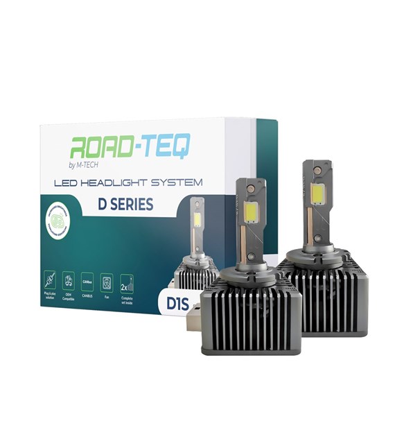 Naujas ROAD-TEQ D1S LED - Plug'Play - 2 vnt./komplekte