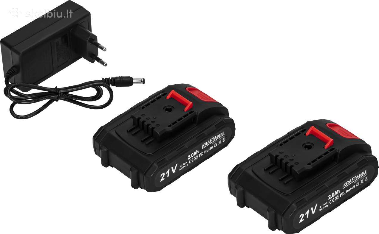 Akumuliatorinis Sekatorius 21v 2ah x 2 vnt.